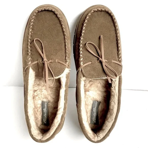 ⭐️NEW‼️ EDDIE BAUER WOODLAND SUEDE MOCCASIN COMFY SLIPON SLIPPER STYLE SHOE NWOT - Picture 12 of 16